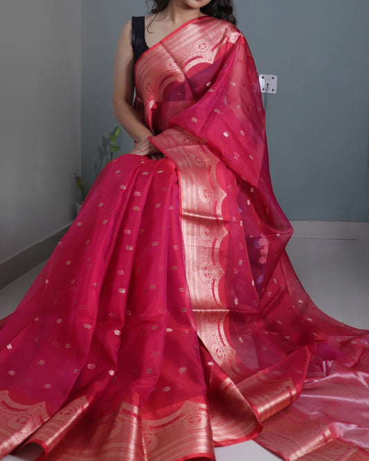 Ruby Kota Silk Saree