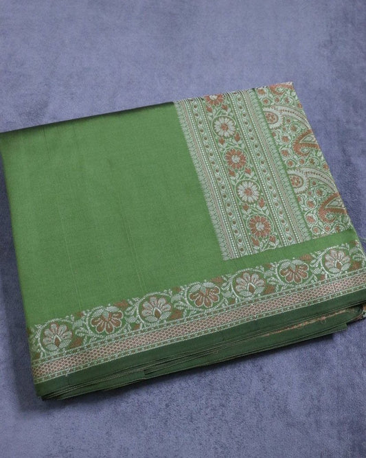 Mehendi Green Silk Resham Saree