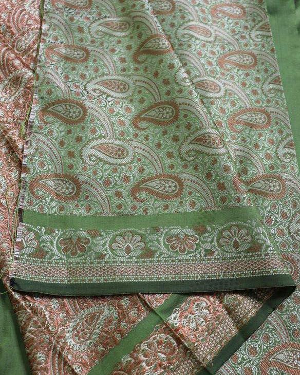 Mehendi Green Silk Resham Saree