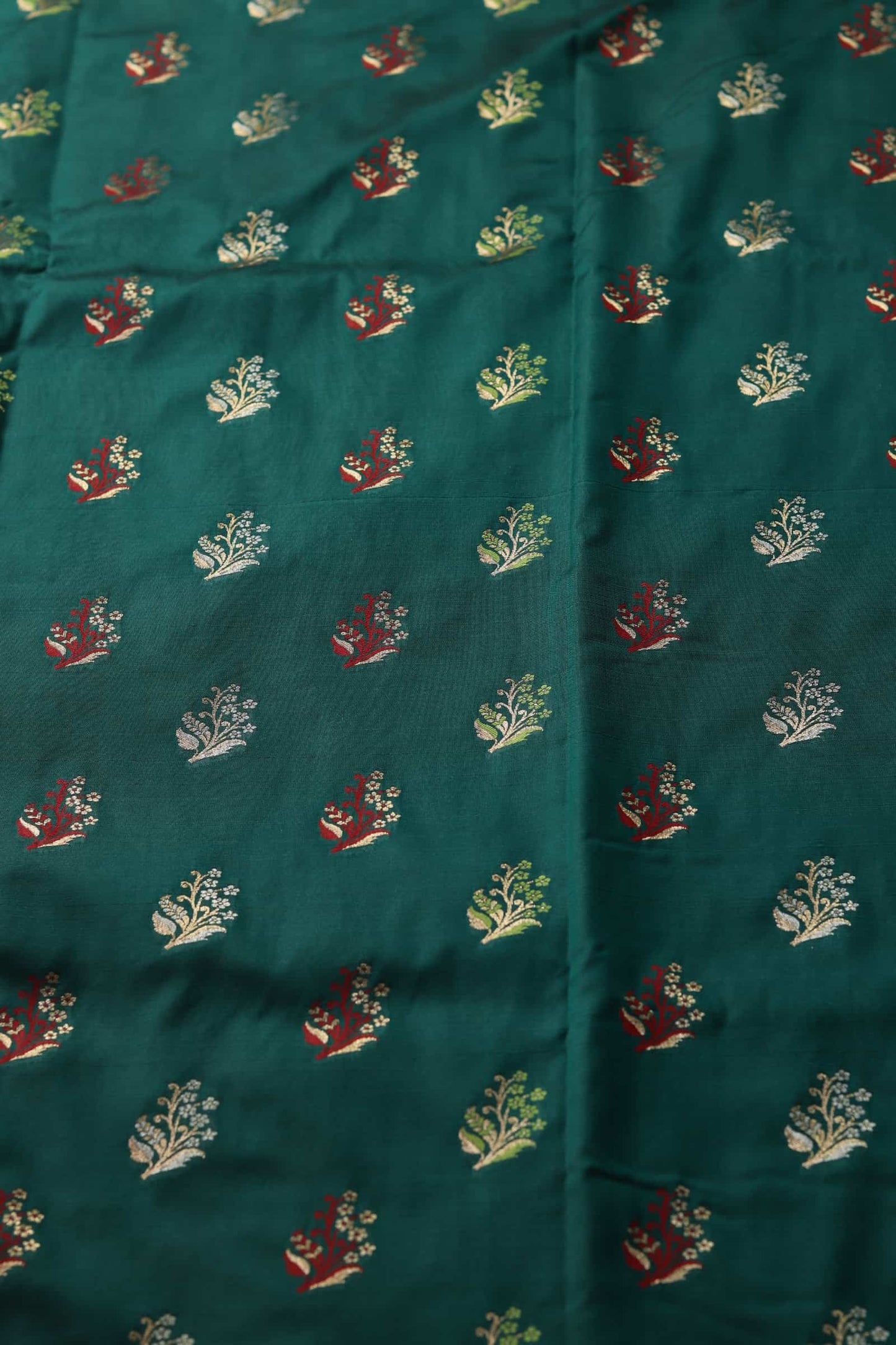 Green Semi Katan Banarasi Silk Saree