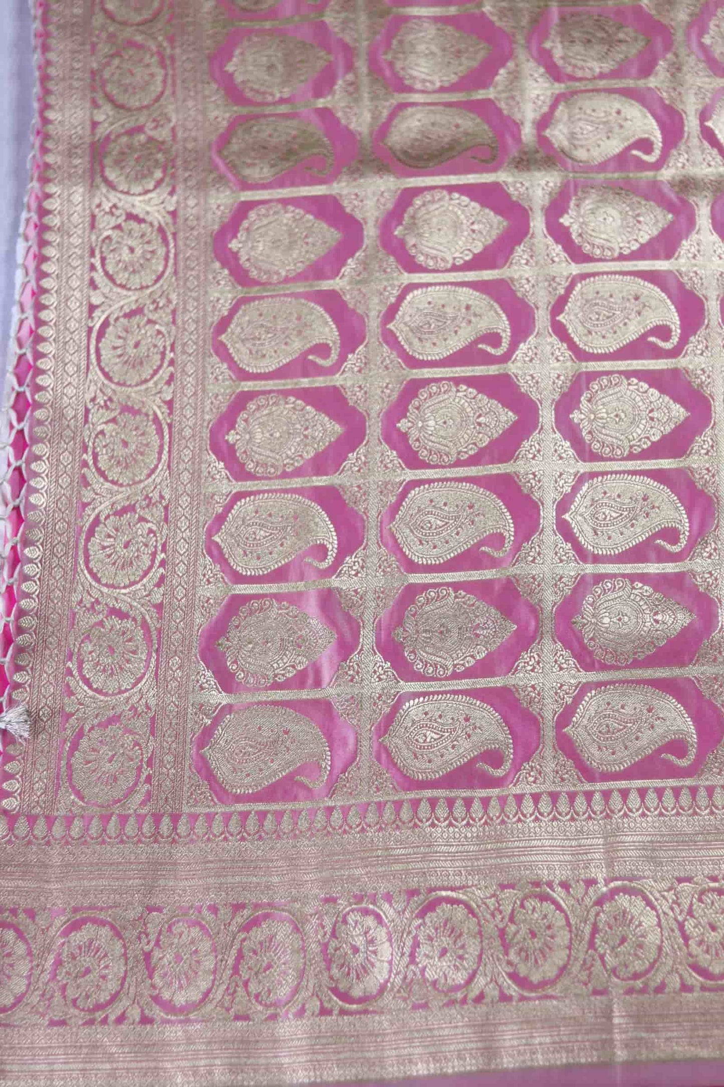 Pink Mashru Rangkat Banarasi Silk saree