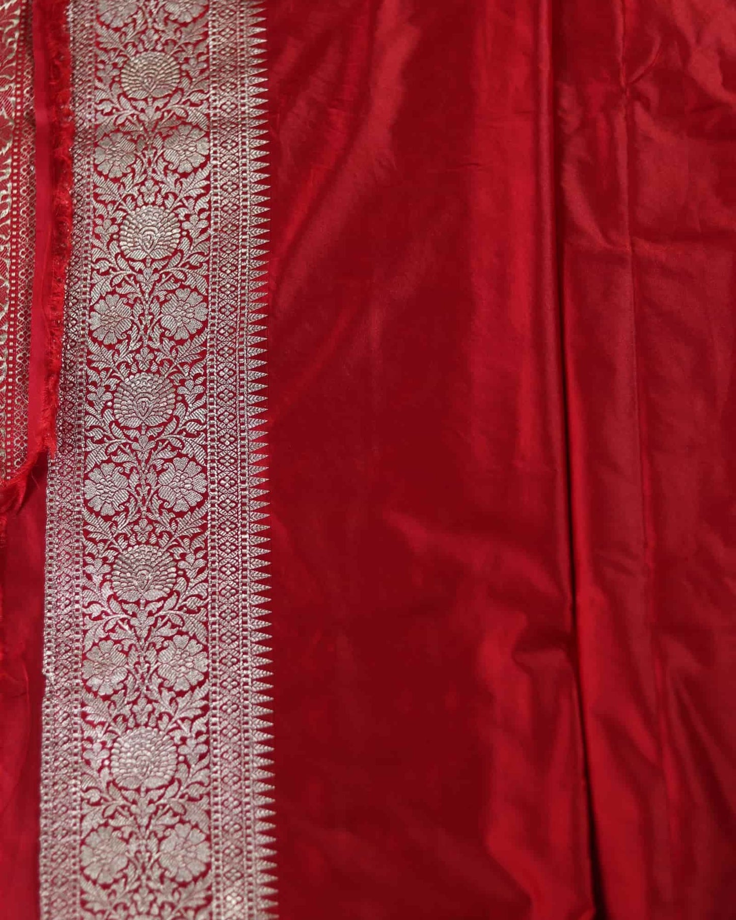 Red Mashru Banarasi Silk Saree