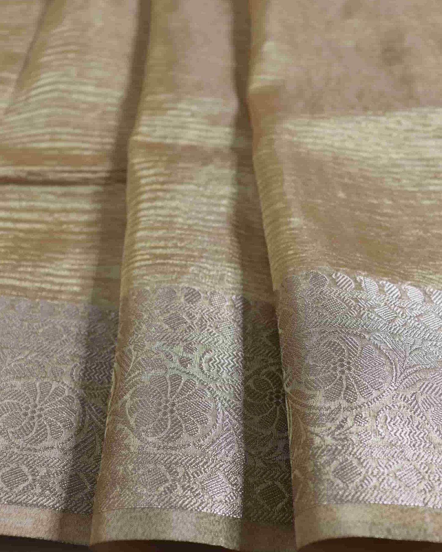 Olive Tissue Silk Banarasi Saree