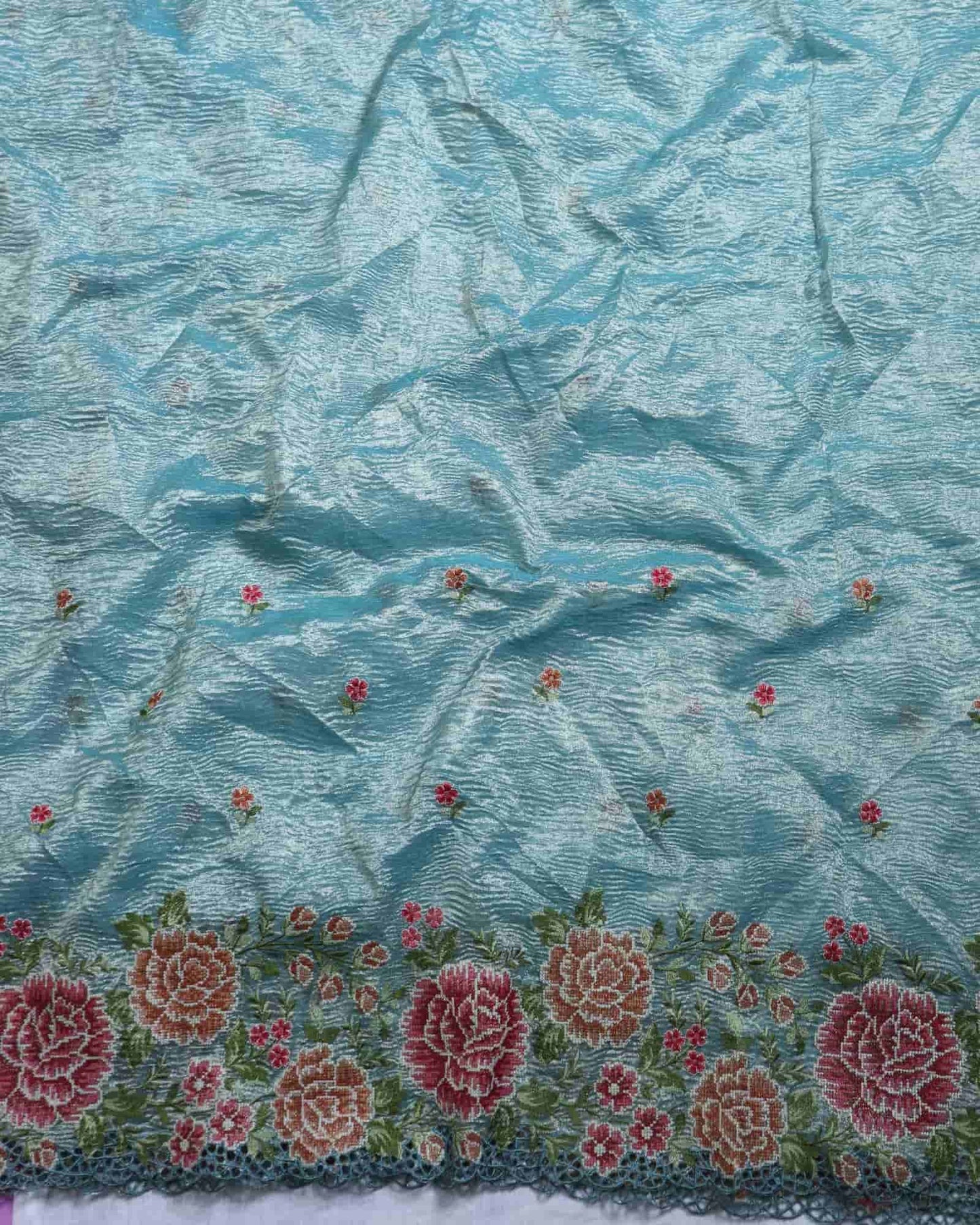 Blue Tissue Silk Banarasi Saree