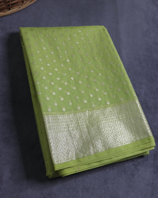 Green Cotton Silk Saree