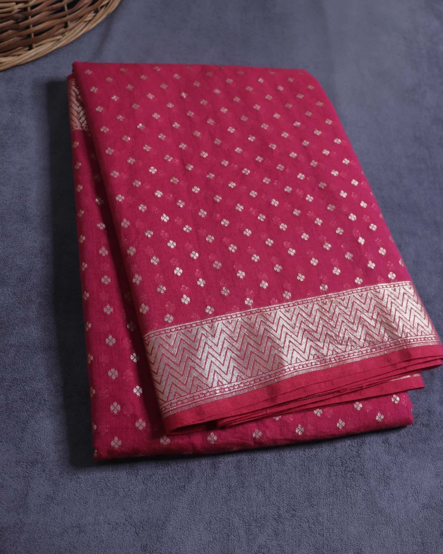 Pink Cotton Silk Saree