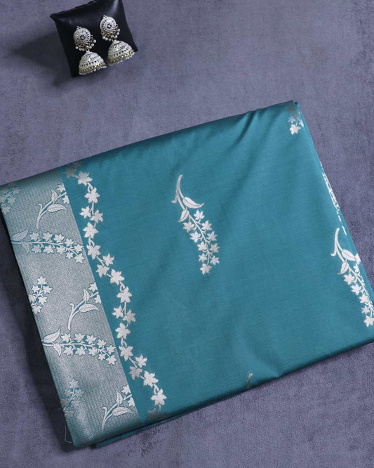 Rama Green Katan Silk Saree