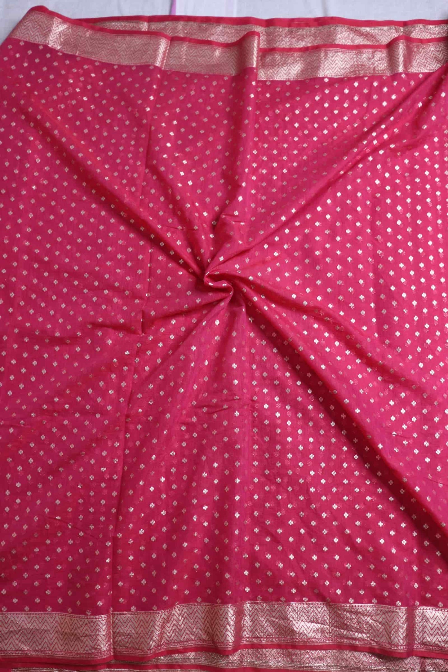 Pink Cotton Silk Saree