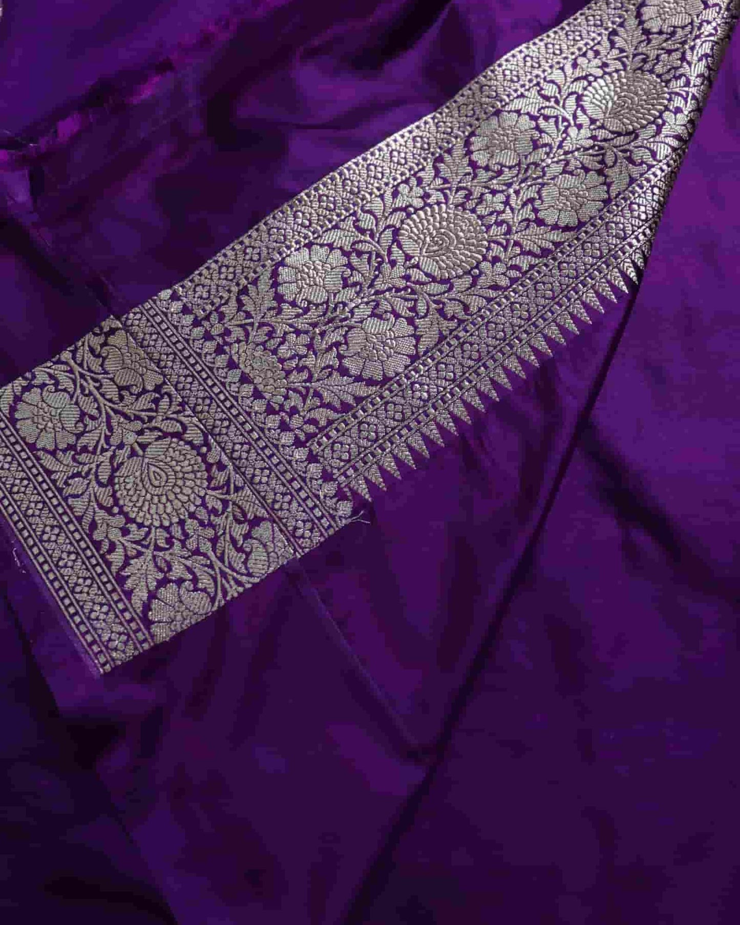 Purple Mashru Silk Saree