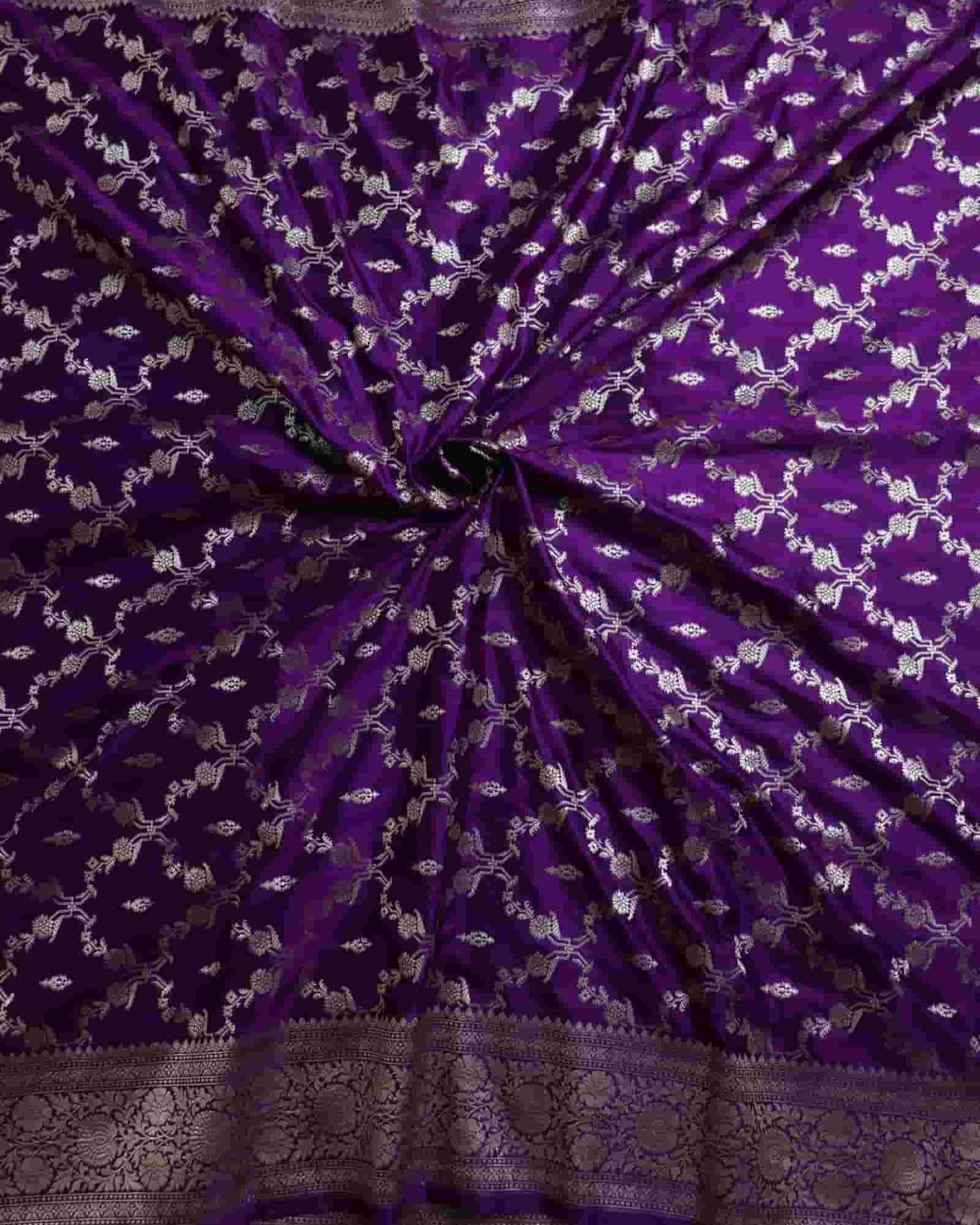 Purple Mashru Silk Saree