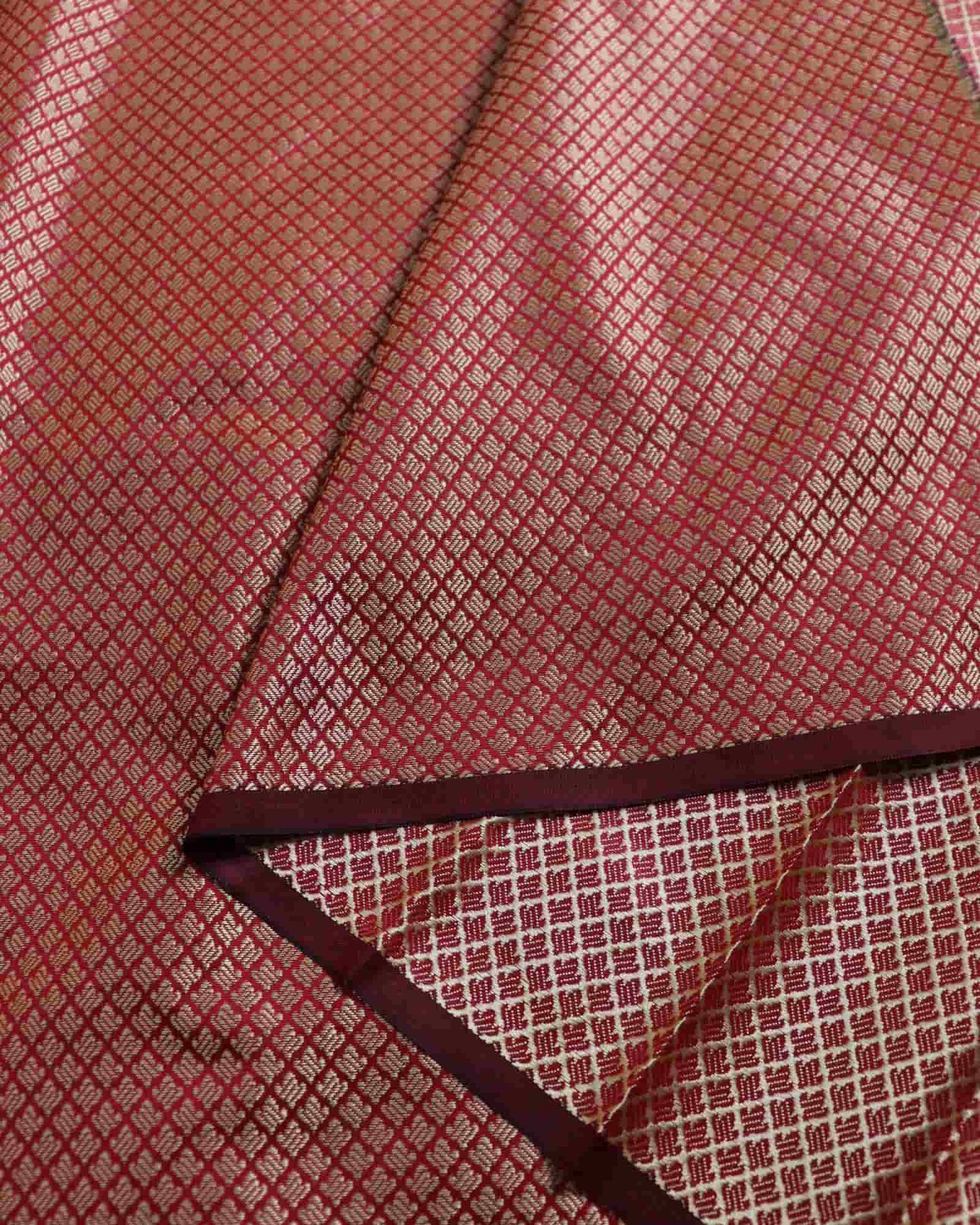 Red Resham Silk Saree