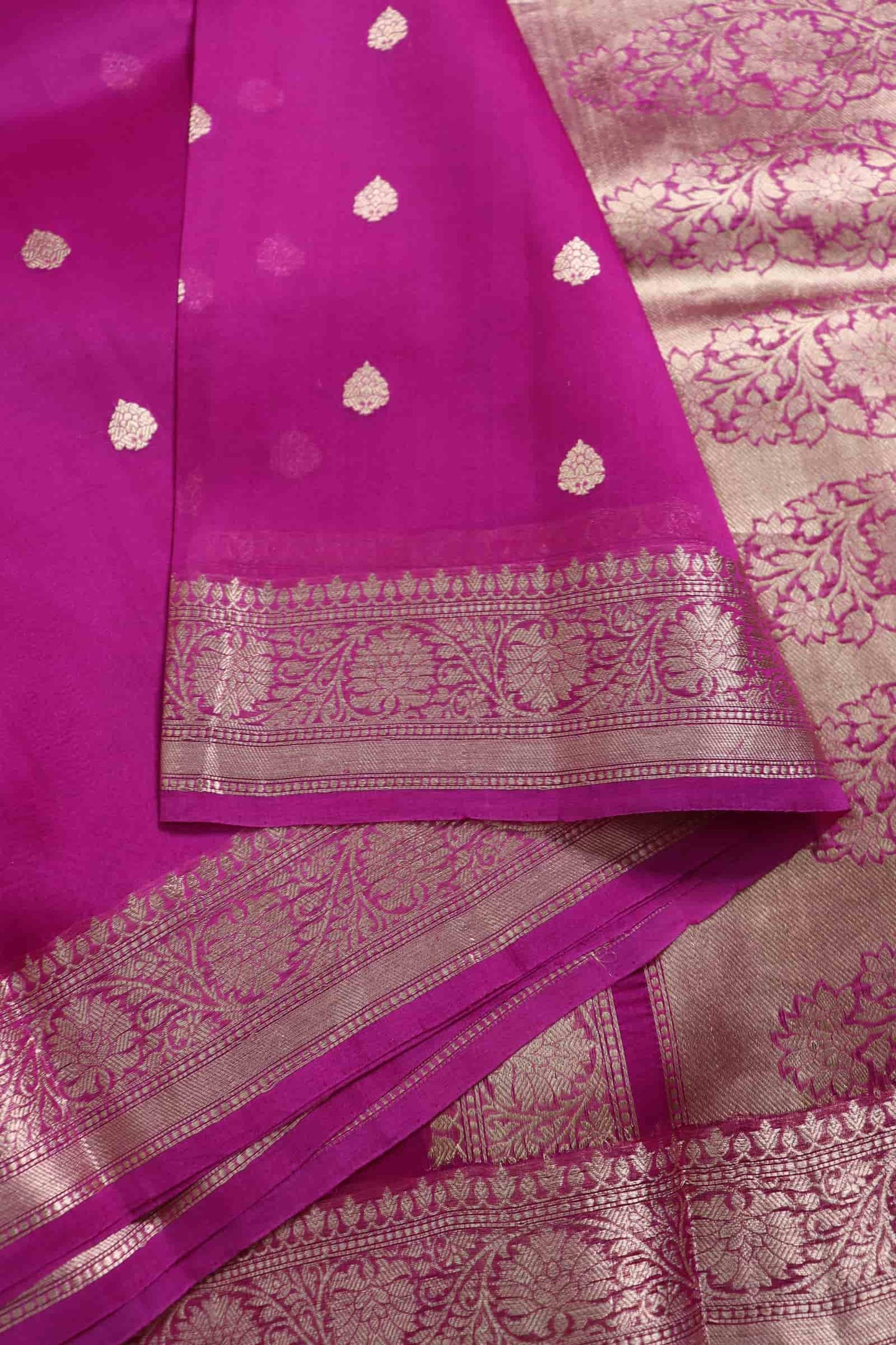 Pink Pure Kora Silk Saree