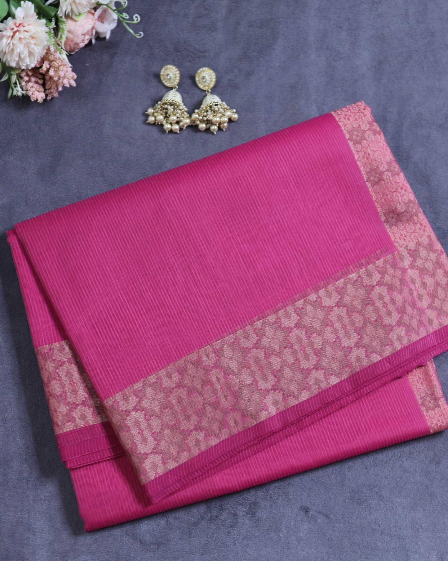 Pink  Kota Silk Saree